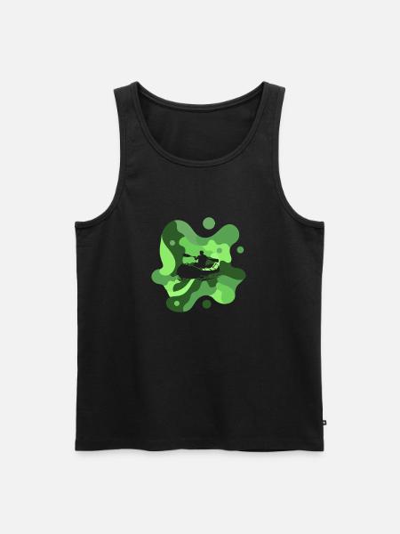 Rafting Wildwasser Kanu - Männer Premium Bio Tank Top - Schwarz