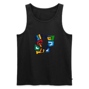 Hiking Mountaineering Hike - Men's Premium Organic Tank Top - black - Front - Michal (187cm)