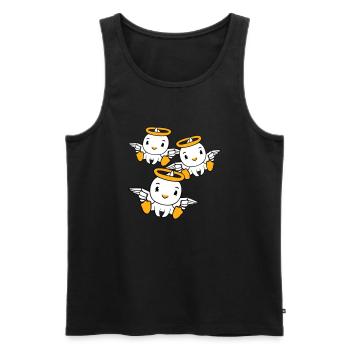 3 Ducks Angel Friends Halo Holy Team - Men's Premium Organic Tank Top - black - Front - AI Model Male 178 light (178cm)