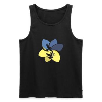 pigeon dung turtle doves - Men's Premium Organic Tank Top - black - Front - AI Model Male 178 light (178cm)