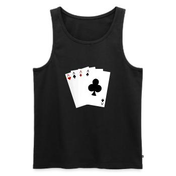 ace playing cards - Men's Premium Organic Tank Top - black - Front - Michal (187cm)