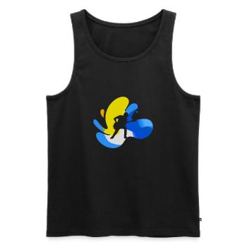Bassist Gitarre Elektrogitarre - Männer Premium Bio Tank Top - Schwarz - Vorne - Michal (187cm)