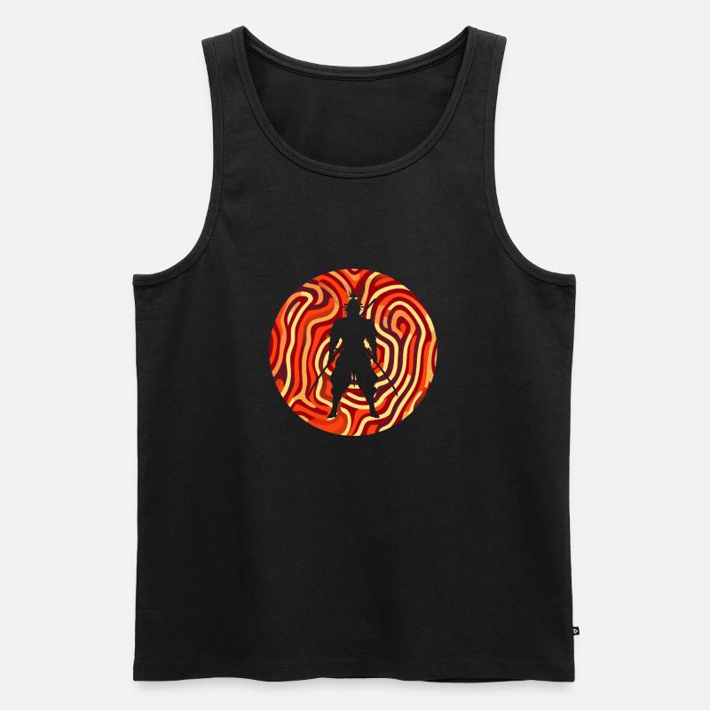 Ninja Samurai Schwert - Männer Premium Bio Tank Top - Schwarz