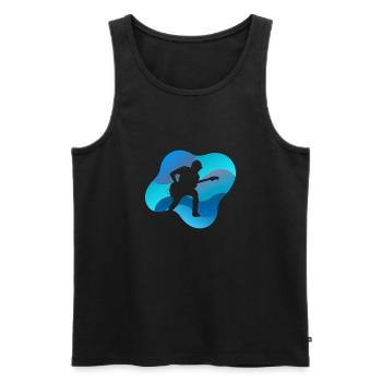 Elektrogitarre Heavy Gitarre - Männer Premium Bio Tank Top - Schwarz - Vorne - Michal (187cm)