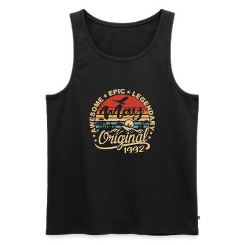 Birthday May 1992 May | Gift May 1992 - Men's Premium Organic Tank Top - black - Front - Michal (187cm)