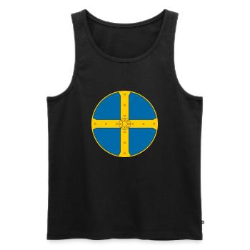 Wikinger - Männer Premium Bio Tank Top - Schwarz - Vorne - AI Model Male 178 light (178cm)