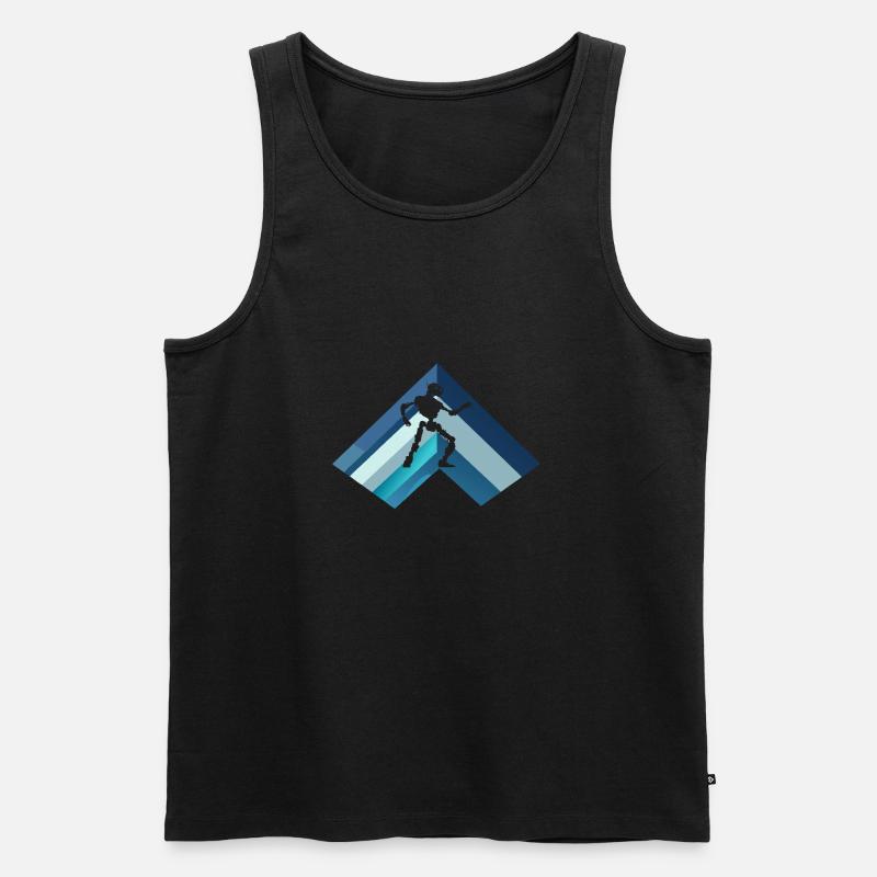 Roboter Tech Cyborg - Männer Premium Bio Tank Top - Schwarz