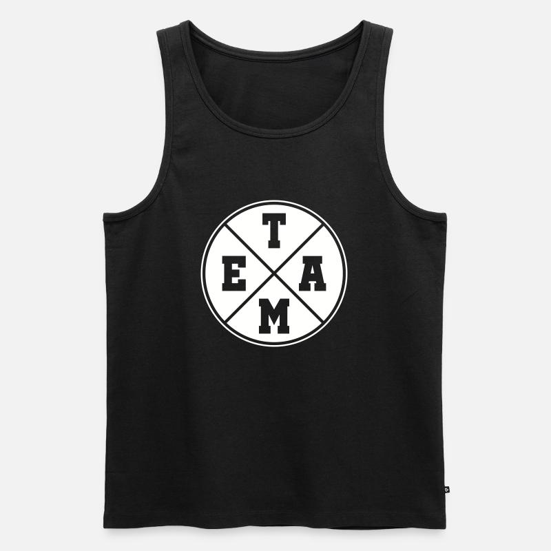 Team kreis - Männer Premium Bio Tank Top - Schwarz