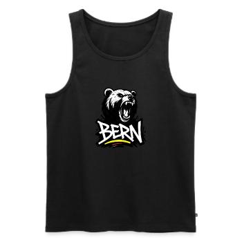 Schweiz Berner Bär - Graffiti - Männer Premium Bio Tank Top - Schwarz - Vorne - Michal (187cm)