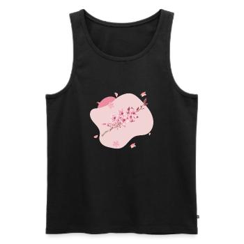 Sakura - Débardeur bio Premium Homme - noir - Devant - Michal (187cm)