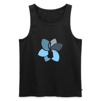 Gitarrist Heavy Hardrock - Männer Premium Bio Tank Top - Schwarz - Vorne - Michal (187cm)