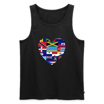 Caribbean feeling reduced to the essentials - Men's Premium Organic Tank Top - black - Front - AI Model Male 178 light (178cm)