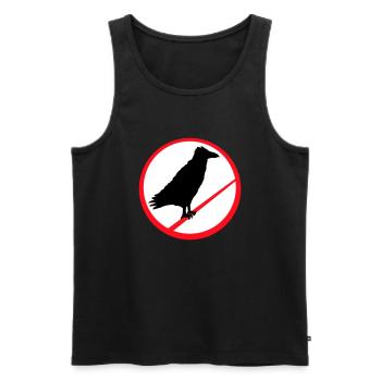 Raven Sitting Forbidden Rod Rope Sign Note - Men's Premium Organic Tank Top - black - Front - Michal (187cm)