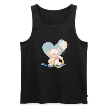 Teddy-Bär mit Luftballon – My Kleiner Entdecker ! - Débardeur bio Premium Homme - noir - Devant - AI Model Male 178 light (178cm)