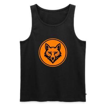 Fox Head Icon - Men's Premium Organic Tank Top - black - Front - AI Model Male 178 light (178cm)