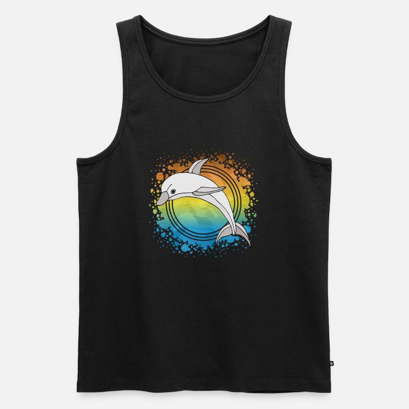 Delfin - Männer Premium Bio Tank Top - Schwarz