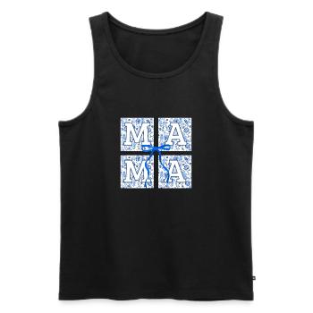 Mama Flowers - Mama Geschenkidee - Männer Premium Bio Tank Top - Schwarz - Vorne - AI Model Male 178 light (178cm)