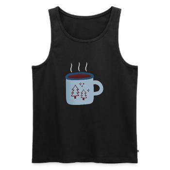 Hot Tea - Men's Premium Organic Tank Top - black - Front - Michal (187cm)