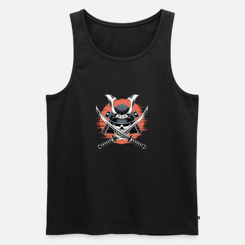 Guerrier samouraï japonais - Débardeur bio Premium Homme - noir