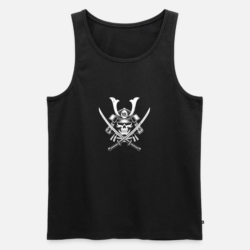 Guerrier samouraï japonais - Débardeur bio Premium Homme - noir