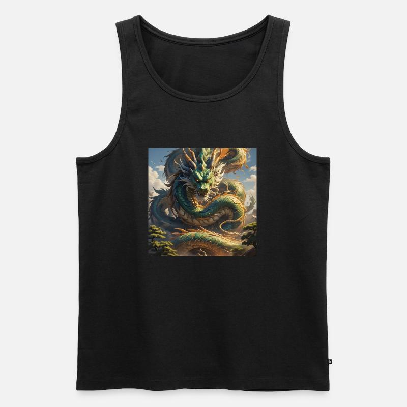Asian Dragon - Men's Premium Organic Tank Top - black