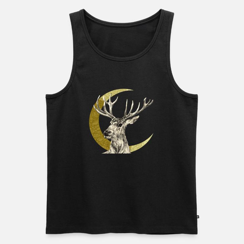 Deer - Men's Premium Organic Tank Top - black