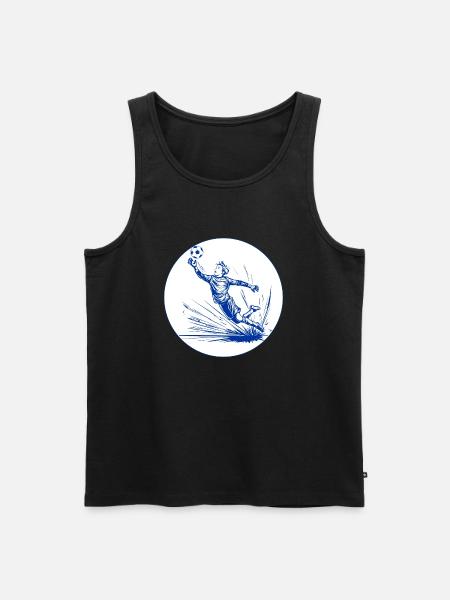 Goalkeeper (blue and white) - Men's Premium Organic Tank Top - black