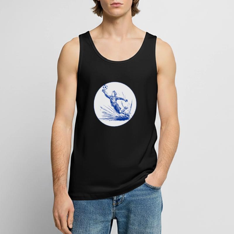 Goalkeeper (blue and white) Men's Premium Organic Tank Top