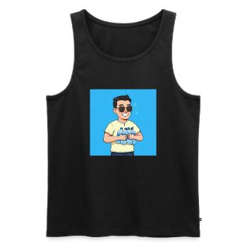 VU WaterSaleAsMale - Men's Premium Organic Tank Top - black - Front - Michal (187cm)