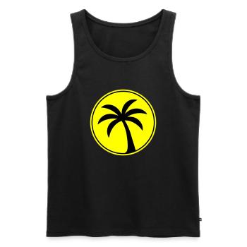 Palm tree icon beach - Men's Premium Organic Tank Top - black - Front - Michal (187cm)