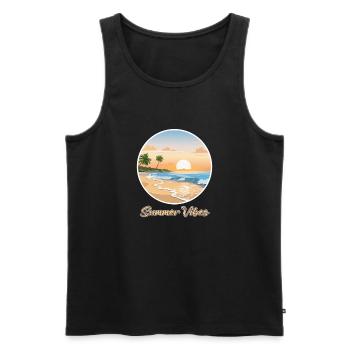 Summer Vibes - Débardeur bio Premium Homme - noir - Devant - Michal (187cm)