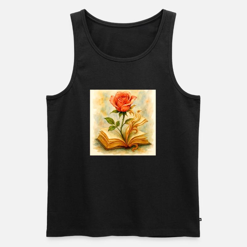 Buche und Blume - Männer Premium Bio Tank Top - Schwarz