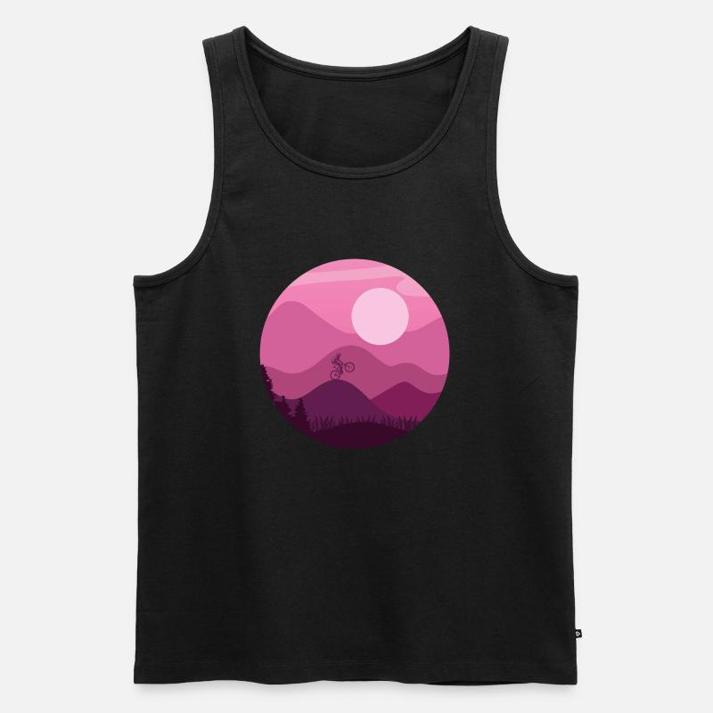Mountainbiker - Männer Premium Bio Tank Top - Schwarz