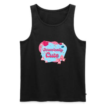 Chroniquement mignon Lolly Bow Pills Diamonds - Débardeur bio Premium Homme - noir - Devant - AI Model Male 178 light (178cm)