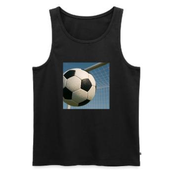 Sport - Fußball - Männer Premium Bio Tank Top - Schwarz - Vorne - Michal (187cm)
