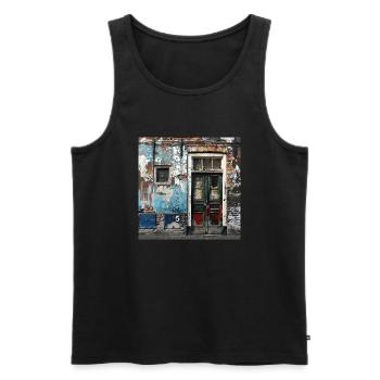 Lost Place Haustür No. 5 verlassen verfallen urban - Männer Premium Bio Tank Top - Schwarz - Vorne - AI Model Male 178 light (178cm)