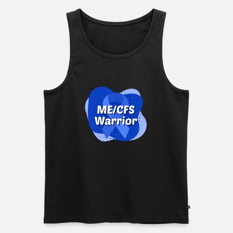 ME/CFS Warrior blaue Schleife - Männer Premium Bio Tank Top - Schwarz