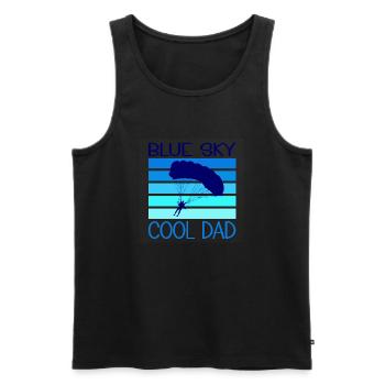 Sky Diving for a Cool Dad - Men's Premium Organic Tank Top - black - Front - AI Model Male 178 light (178cm)
