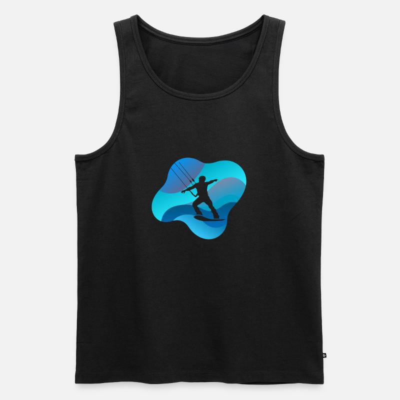 Wakeboarden Wakeboard - Männer Premium Bio Tank Top - Schwarz