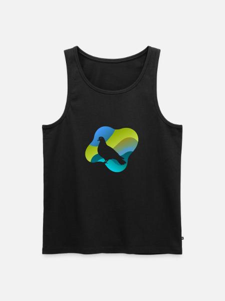 Tauben Turteltauben Taubenei - Männer Premium Bio Tank Top - Schwarz
