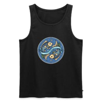 Fische angeln - Männer Premium Bio Tank Top - Schwarz - Vorne - Michal (187cm)
