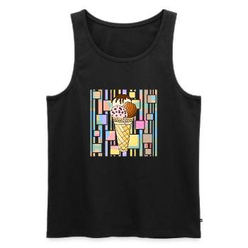 Eis - Männer Premium Bio Tank Top - Schwarz - Vorne - Michal (187cm)