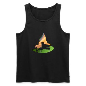 Klavier Orchester - Männer Premium Bio Tank Top - Schwarz - Vorne - Michal (187cm)