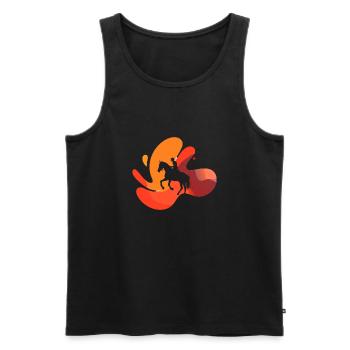 Pferde Pferdesport Ponyhof - Männer Premium Bio Tank Top - Schwarz - Vorne - Michal (187cm)