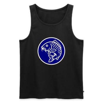 Carp Fish Icon - Men's Premium Organic Tank Top - black - Front - Michal (187cm)