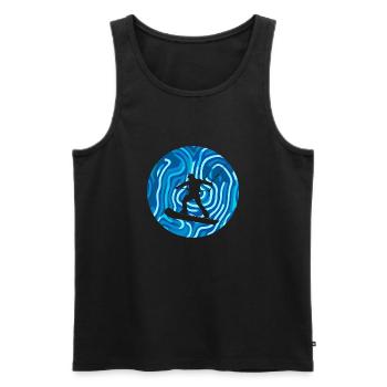 Wakeboarding Wakeboard Water sports - Men's Premium Organic Tank Top - black - Front - Michal (187cm)
