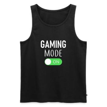 Mode de jeu activé - Gamer - Gamergirl - Débardeur bio Premium Homme - noir - Devant - AI Model Male 178 light (178cm)