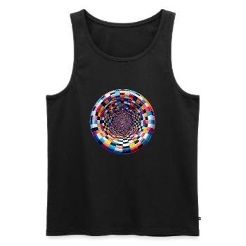 Cavity colored - Men's Premium Organic Tank Top - black - Front - AI Model Male 178 light (178cm)