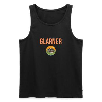 T-shirt souvenir de Glaris - Débardeur bio Premium Homme - noir - Devant - Michal (187cm)