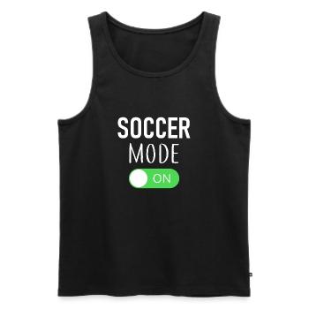 Soccer Mode On - Fußball - Fussball - Men's Premium Organic Tank Top - black - Front - AI Model Male 178 light (178cm)